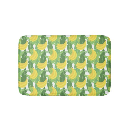 Banaanbladeren en fruitpatroon badmat (Voorkant)