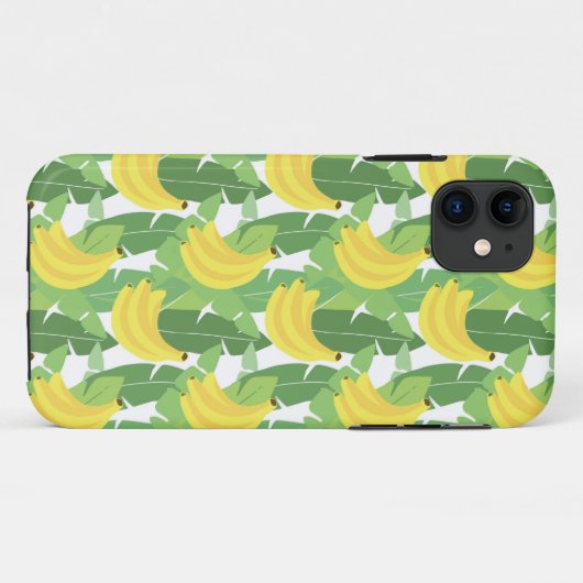 Banaanbladeren en fruitpatroon Case-Mate iPhone case (Achterkant (horizontaal))