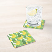 Banaanbladeren en fruitpatroon kartonnen onderzetters (Insitu)