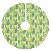 Banaanbladeren en fruitpatroon kerstboom rok (Voorkant)