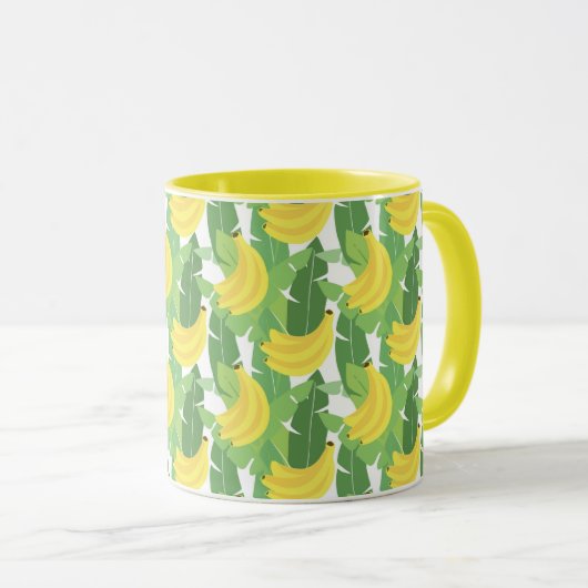 Banaanbladeren en fruitpatroon mok (Voorkant rechts)