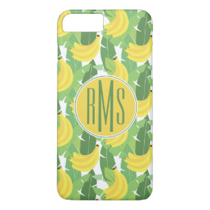 Banaanbladeren en fruitpatroon Monogram Case-Mate iPhone Case