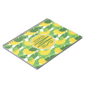 Banaanbladeren en fruitpatroon | Monogram Notitieboek (Linkerzijde)