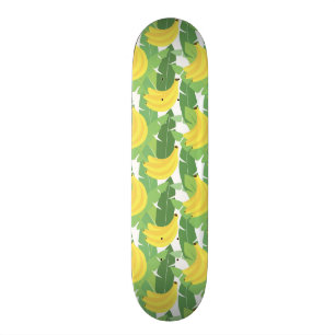 Banaanbladeren en fruitpatroon persoonlijk skateboard