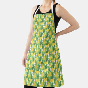 Banaanbladeren en fruitpatroon schort