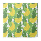 Banaanbladeren en fruitpatroon tegeltje (Voorkant)
