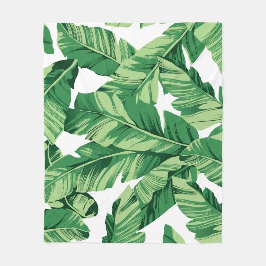 Banaanbladeren Fleece Deken (Voorkant)