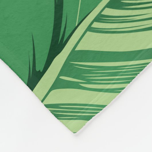 Banaanbladeren Fleece Deken (Hoek)