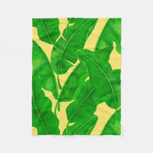 Banaanbladeren Fleece Deken (Voorkant)