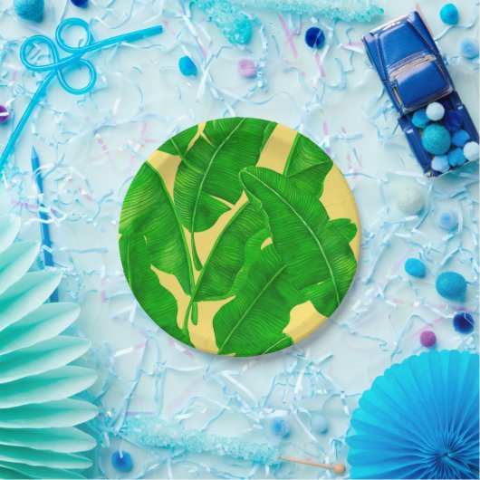 Banaanbladeren Papieren Bordje (Feest)