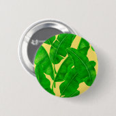 Banaanbladeren Ronde Button 5,7 Cm (Voorkant /achterkant)
