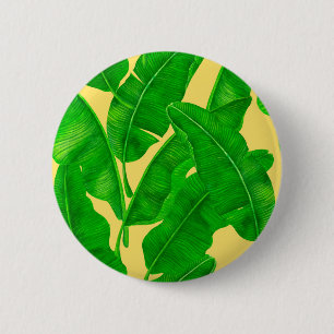 Banaanbladeren Ronde Button 5,7 Cm