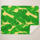 Banaanbladeren Sherpa Deken (Voorkant (horizontaal))