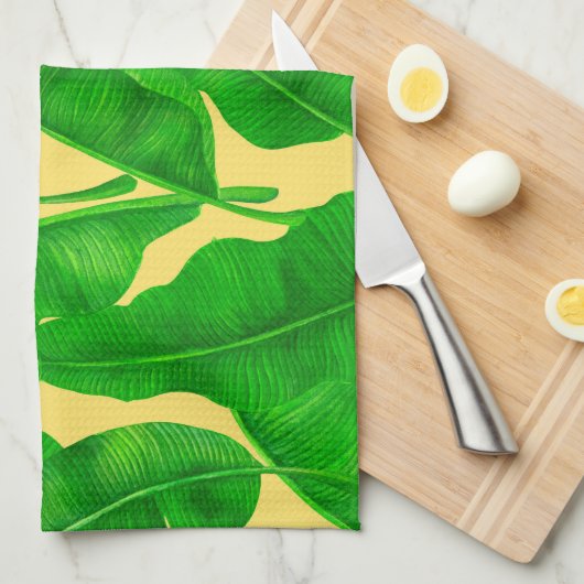 Banaanbladeren Theedoek (Quarter Fold)