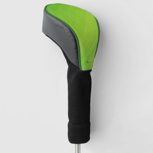 Banaanbladpatroon, groene verloopachtergrond golfheadcover (Schuin)
