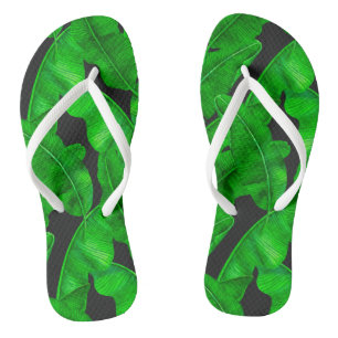 Banaanbladpatroon Teenslippers