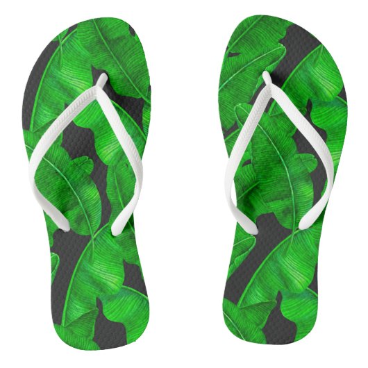Banaanbladpatroon Teenslippers (Voetbed)