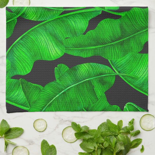 Banaanbladpatroon Theedoek (Gevouwen)