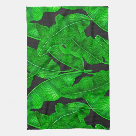 Banaanbladpatroon Theedoek (Verticaal)