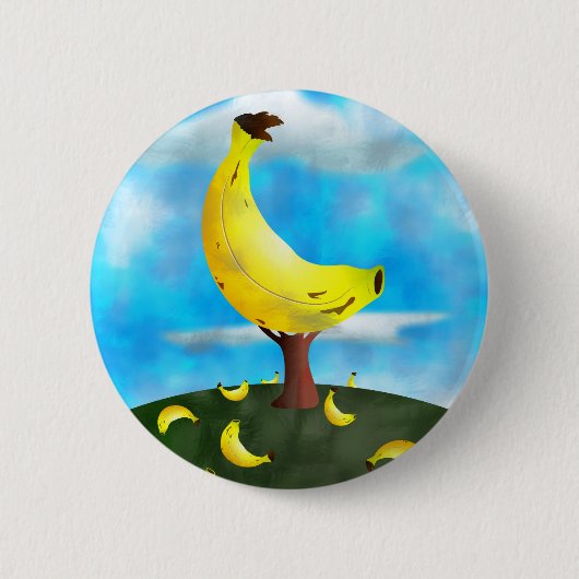 Banaanboom Ronde Button 5,7 Cm (Voorkant)