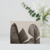 Banaanboombladeren in Sepia Briefkaart (Staand voorkant)