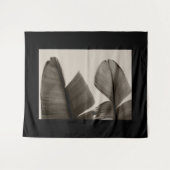Banaanboombladeren in Sepia Wandkleed (Voorkant (horizontaal))