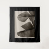 Banaanboombladeren in Sepia Wandkleed (Voorkant)