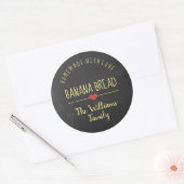 banaanbrood homemade met liefdeskarton geel ronde sticker (Envelop)