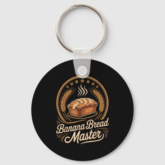 Banaanbrood Meesterbakker Chef Humor Herfst Bakken Sleutelhanger (Voorkant)