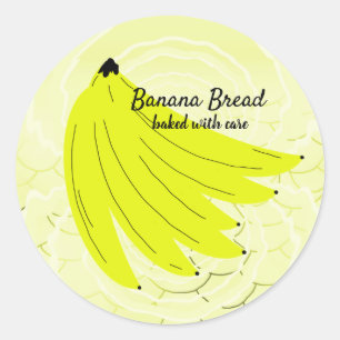 Banaanbrood Thuisgemaakte Ronde Sticker