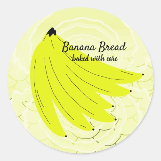 Banaanbrood Thuisgemaakte Ronde Sticker (Voorkant)