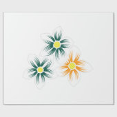 Banaangeel, donkerblauw groen, decoratief cadeaupapier (Vlak)