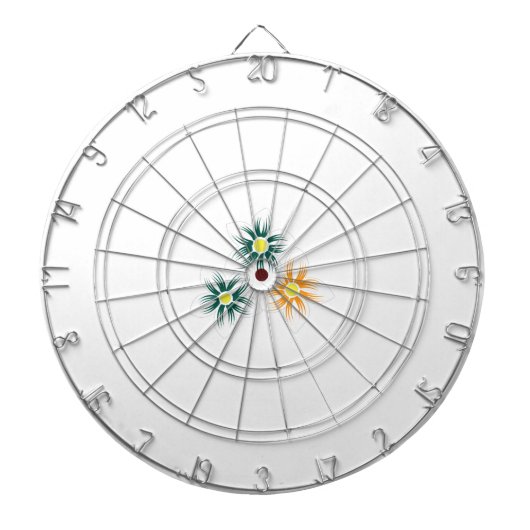 Banaangeel, donkerblauw groen, decoratief dartbord (Voorkant)