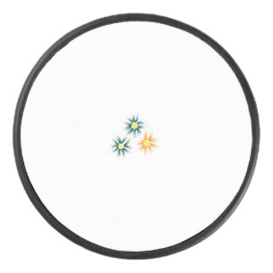 Banaangeel, donkerblauw groen, decoratief hockey puck
