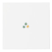 Banaangeel, donkerblauw groen, decoratief kubus (Rechts)