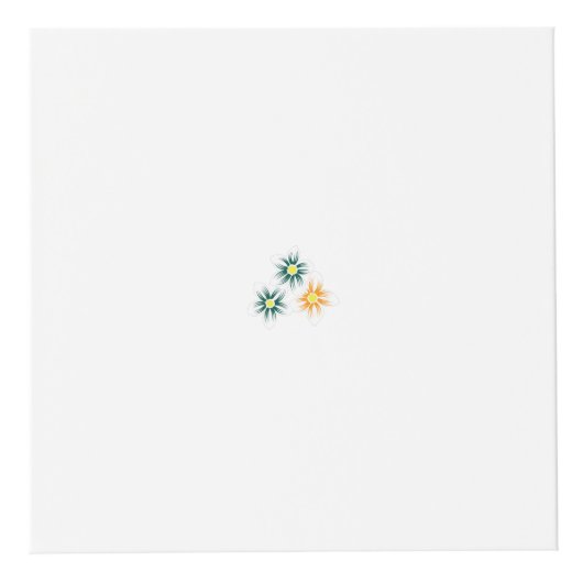 Banaangeel, donkerblauw groen, decoratief kubus (Voorkant)