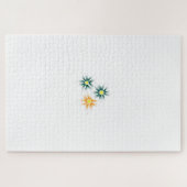 Banaangeel, donkerblauw groen, decoratief legpuzzel (Horizontaal)