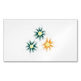 Banaangeel, donkerblauw groen, decoratief magnetisch visitekaartje