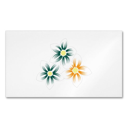 Banaangeel, donkerblauw groen, decoratief magnetisch visitekaartje (Voorkant)