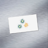 Banaangeel, donkerblauw groen, decoratief magnetisch visitekaartje (Voorbeeld)