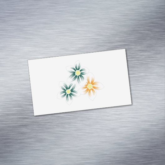 Banaangeel, donkerblauw groen, decoratief magnetisch visitekaartje (Voorbeeld)