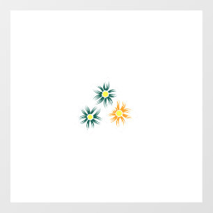 Banaangeel, donkerblauw groen, decoratief raamsticker