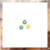 Banaangeel, donkerblauw groen, decoratief raamsticker (Vel 2)