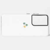 Banaangeel, donkerblauw groen, decoratief samsung galaxy hoesje (Linkerkant)