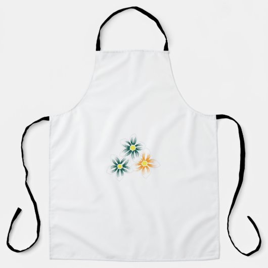 Banaangeel, donkerblauw groen, decoratief schort (Voorkant)