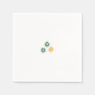 Banaangeel, donkerblauw groen, decoratief servet