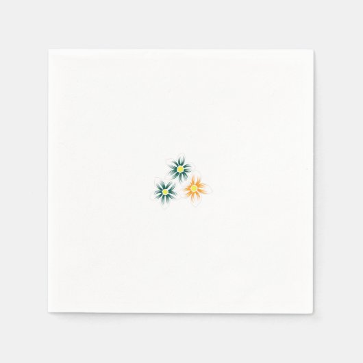 Banaangeel, donkerblauw groen, decoratief servet (Voorkant)