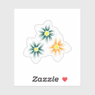 Banaangeel, donkerblauw groen, decoratief sticker