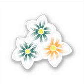 Banaangeel, donkerblauw groen, decoratief sticker (Voorkant)