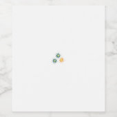 Banaangeel, donkerblauw groen, decoratief wijn etiket (Enkel label)